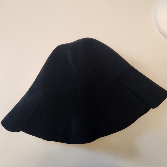 Vintage Borsalino Black Wide-Brim Slouchy Cloche Hat Made in Italy - Picture 4 of 5